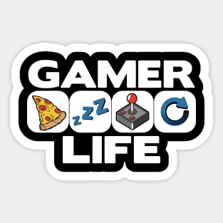 Gamer Life Eat Sleep Repeat Level Up Jahr Birthday Gaming Sticker